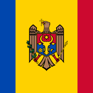 Bandera de Moldavia | Tricolor con Escudo Nacional | Envío Gratis