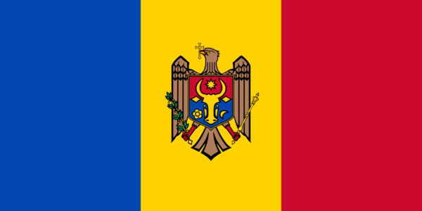 Bandera de Moldavia | Tricolor con Escudo Nacional | Envío Gratis