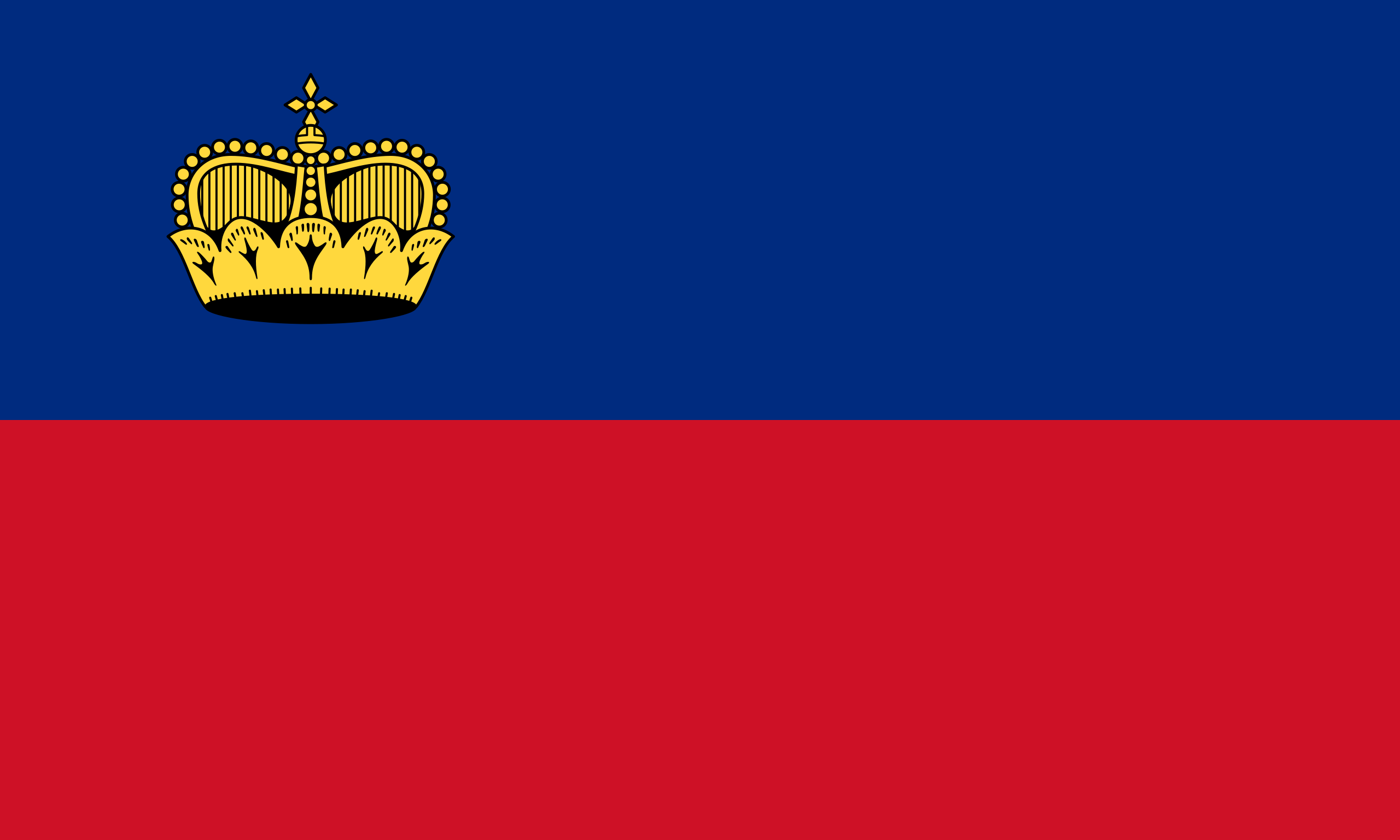 Bandera de Liechtenstein | Azul y Roja con Corona Dorada | Envío Gratis