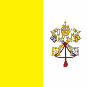 Bandera del Vaticano | Amarilla y Blanca con Escudo Papal | Envío Gratis