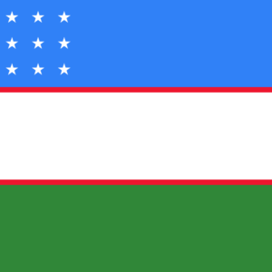 Bandera de Uzbekistán - Poliéster 110gr - Envío Gratis 48h - Exterior e Interior - Varias Medidas