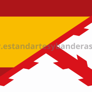 Bandera Cruz Borgoña España – Original y resistente para interior/exterior