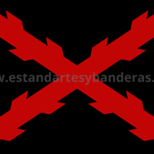 Bandera histórica Tercios Españoles fondo negro diferentes tamaños