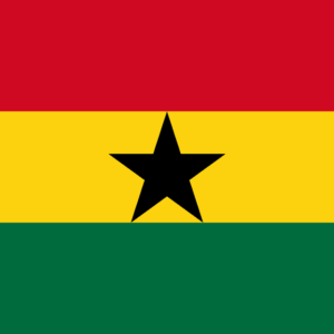 Bandera Ghana estrella negra 60x90 fabricación española poliéster 115g rojo amarillo verde
