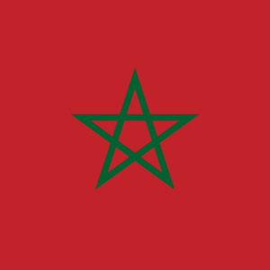 Bandera Marruecos estrella verde 60x90 fabricación española poliéster 115g dinástica alauí