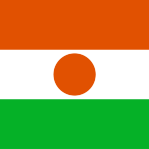 Bandera Níger disco naranja 60x90 fabricación española poliéster 115g Sahara Sahel