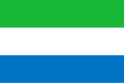 Bandera Sierra Leona tricolor 60x90 fabricación española poliéster 115g paz justicia
