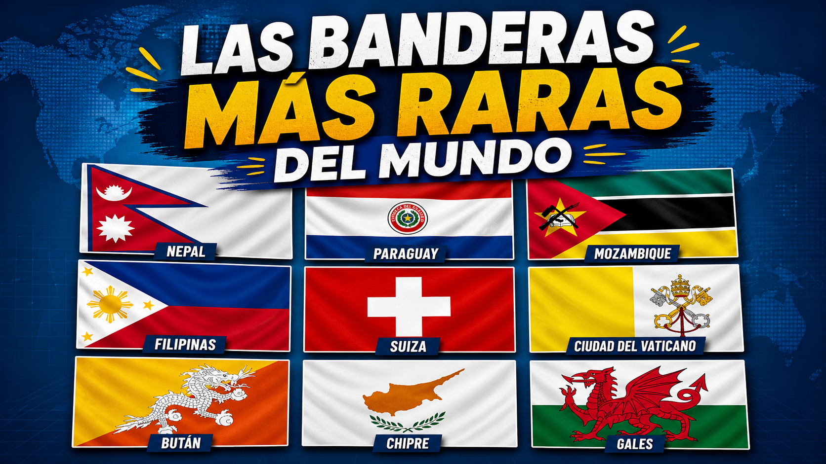 Banderas Raras del Mundo: 10 Diseños Únicos Imposibles