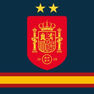 bandera España azul dos estrellas RFEF escudo oficial