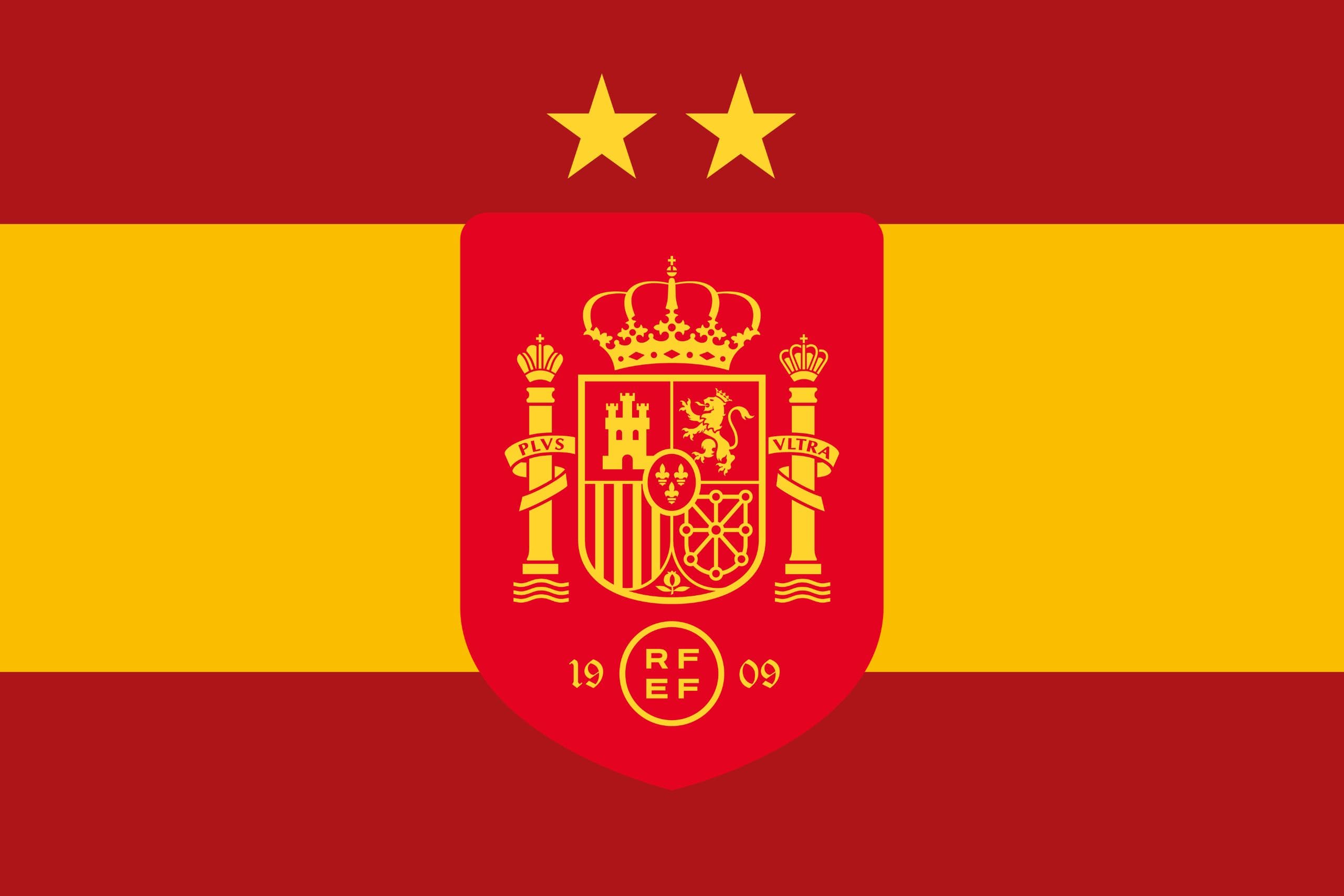 bandera España dos estrellas RFEF escudo oficial