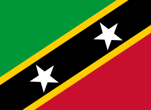 bandera de San Cristóbal y Nieves oficial verde roja negra amarilla