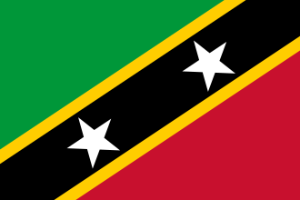 bandera de San Cristóbal y Nieves oficial verde roja negra amarilla